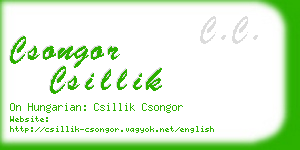 csongor csillik business card